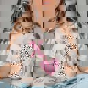 Medium Natural XOXO Leopard & Watercolor Bella Graphic Tee