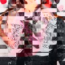 2X Pink XOXO Leopard & Watercolor Bella Graphic Tee