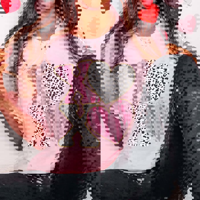 XOXO Leopard & Watercolor Bella Graphic Tee