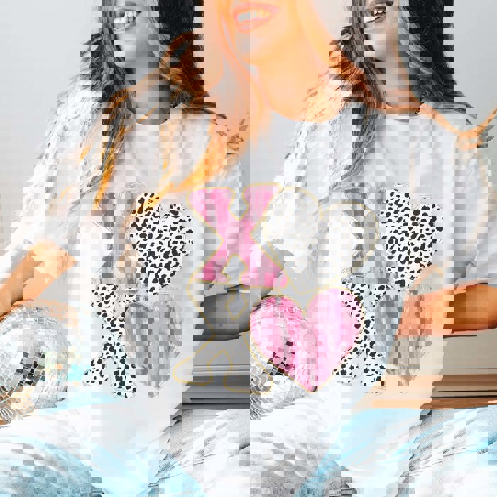 XOXO Leopard & Watercolor Bella Graphic Tee