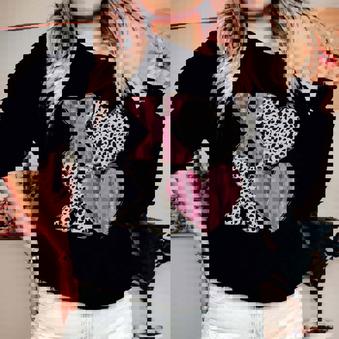 XOXO Leopard & Watercolor Graphic Sweatshirt