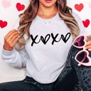  XOXO With Hearts Graphic Sweatshirt