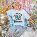 2X Heather Ice Blue You Make the Whole Class Shimmer Bella Graphic Tee