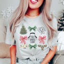 Large Athletic Grey You Serious Clark Bow Collage Bella Graphic Tee