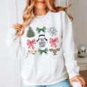 2X White You Serious Clark Bow Collage Graphic Sweatshirt