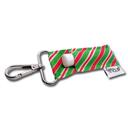 Green and Fuchsia Stripe LippyClip® Lip Balm Holder