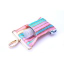Pastel Gold Stripe SaniClip Hand Sanitizer Holder