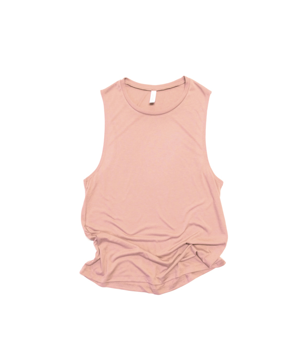 Relaxed Fine Jersey Sleeveless Tank Top / Flowy Muscle Tank Workout Top / Blank Tee