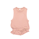 Small Desert Pink Relaxed Fine Jersey Sleeveless Tank Top / Flowy Muscle Tank Workout Top / Blank Tee