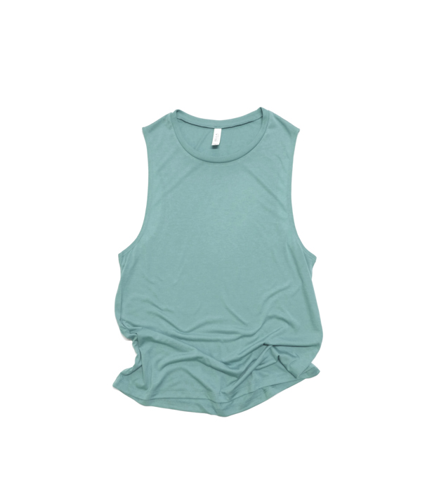Relaxed Fine Jersey Sleeveless Tank Top / Flowy Muscle Tank Workout Top / Blank Tee