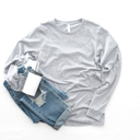X-Small Light Gray Bella + Canvas Ultra Soft Long Sleeve T-Shirt