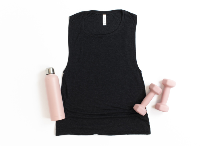Relaxed Fine Jersey Sleeveless Tank Top / Flowy Muscle Tank Workout Top / Blank Tee