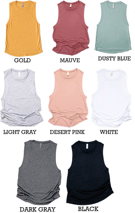 Relaxed Fine Jersey Sleeveless Tank Top / Flowy Muscle Tank Workout Top / Blank Tee
