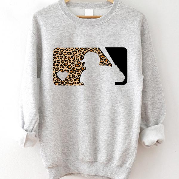 Baseball Leopard Sweatshirt