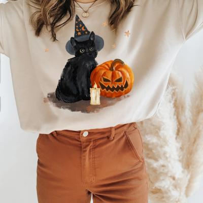 Cute Cat Pumpkin Halloween Fall Sweatshirt 