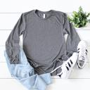 X-Small Dark Gray Bella + Canvas Ultra Soft Long Sleeve T-Shirt