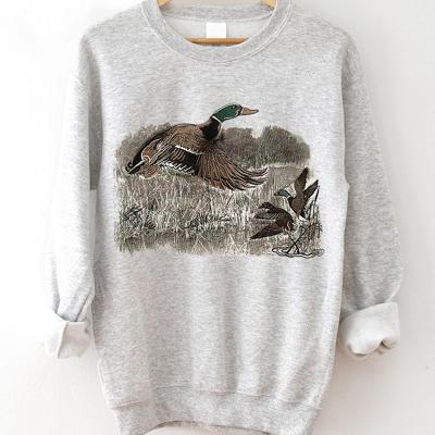 Vintage Duck Sweatshirt / Retro Mallard Shirt / Women's Graphic Sweater