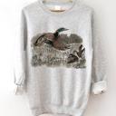  Vintage Duck Sweatshirt / Retro Mallard Shirt / Women's Graphic Sweater