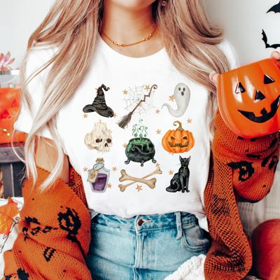 Halloween Things Tee Women's Fall T-Shirt Doodles