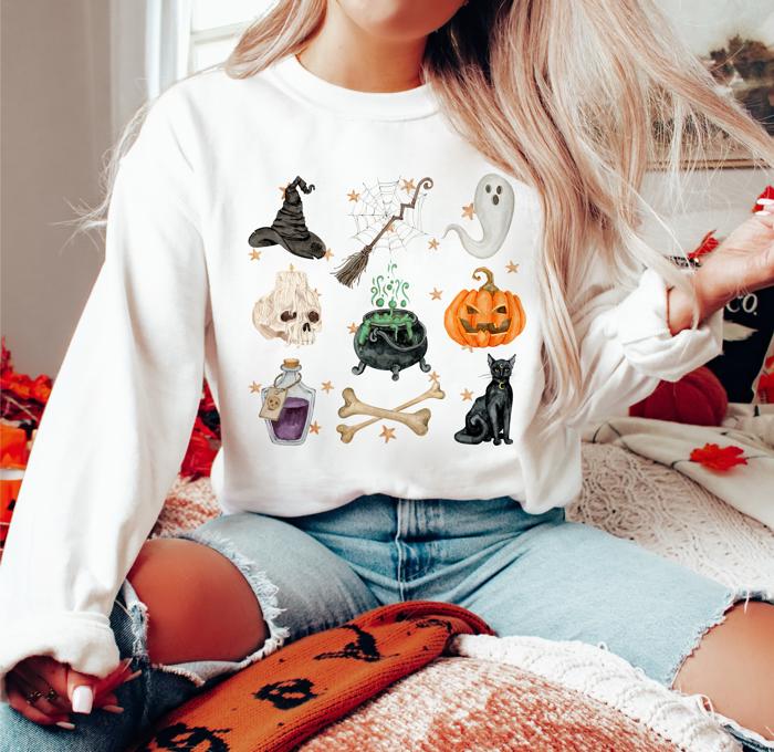 Halloween Things Sweatshirt Women's Fall Sweater