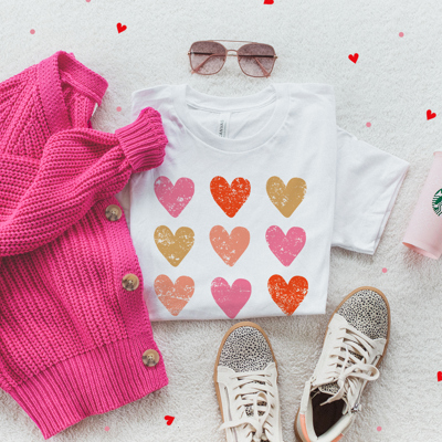 colorful hearts Tee