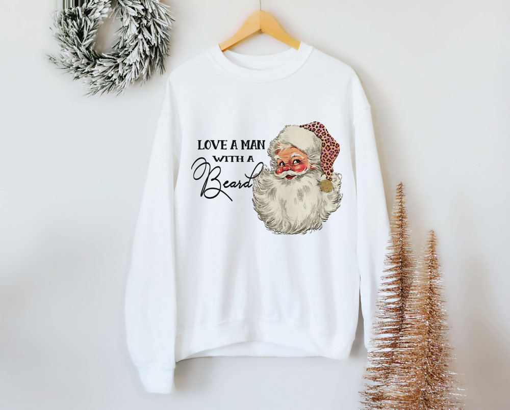 Love a Man With A Beard Christmas sweatshirt