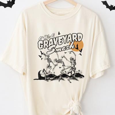 It Was A Graveyard Smash Women's Fall Halloween T-Shirt