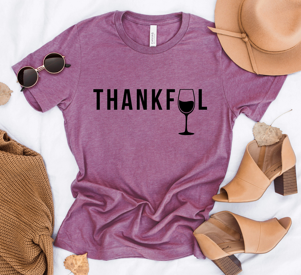 Thankful Wine Tee