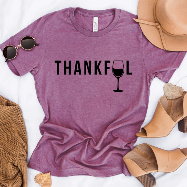 Thankful Wine Tee