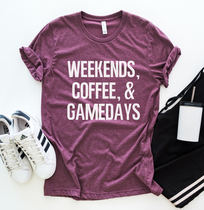 Weekends Coffee Gamedays Women's Graphic Tee SALE