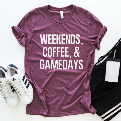 Weekends Coffee Gamedays Women's Graphic Tee SALE