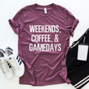  Weekends Coffee Gamedays Women's Graphic Tee SALE