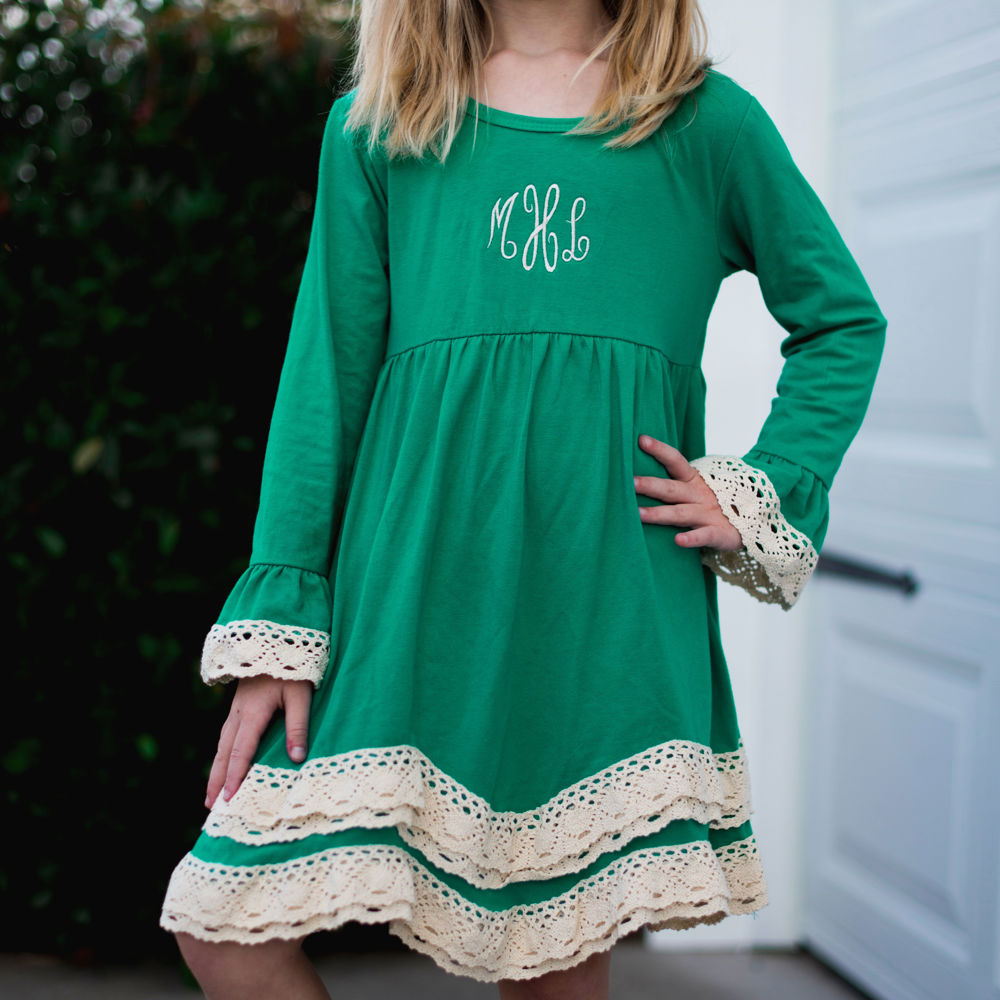 Toddler Monogrammed Lace Dress