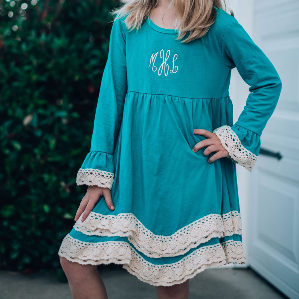 Toddler Monogrammed Lace Dress