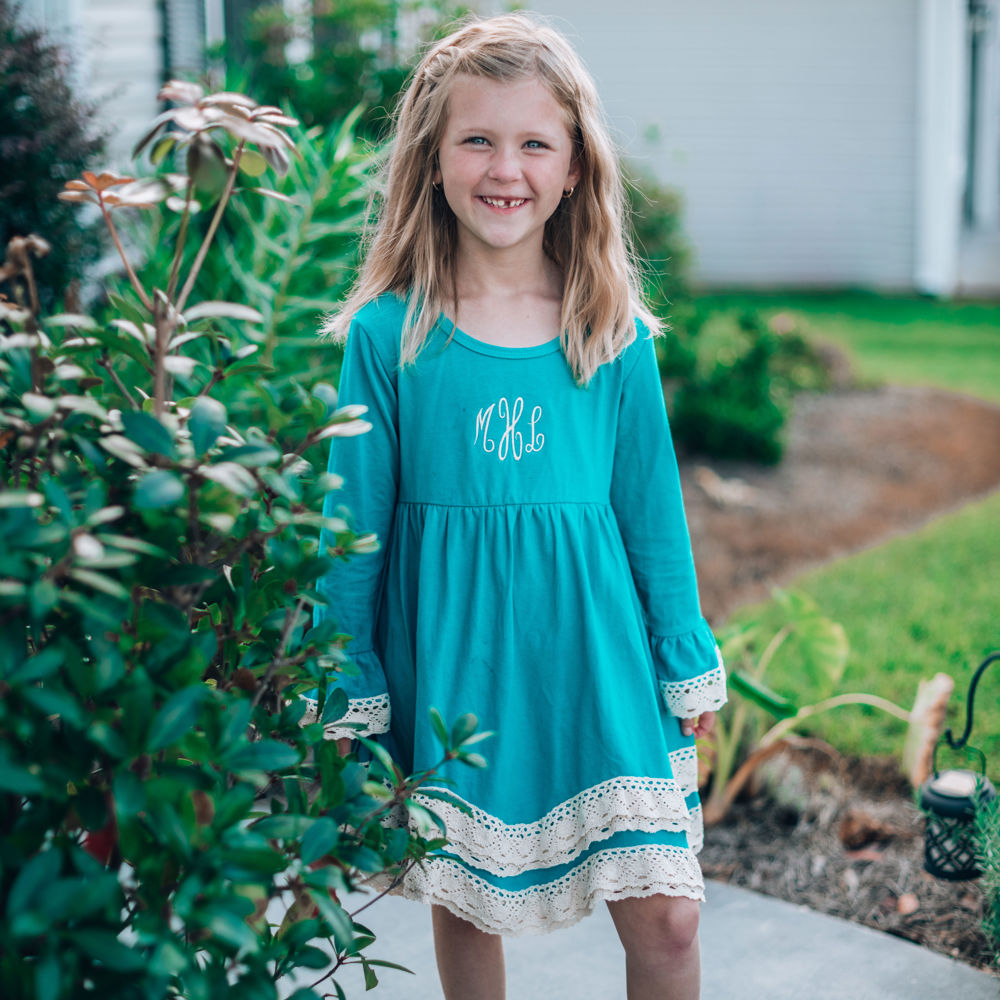 Toddler Monogrammed Lace Dress