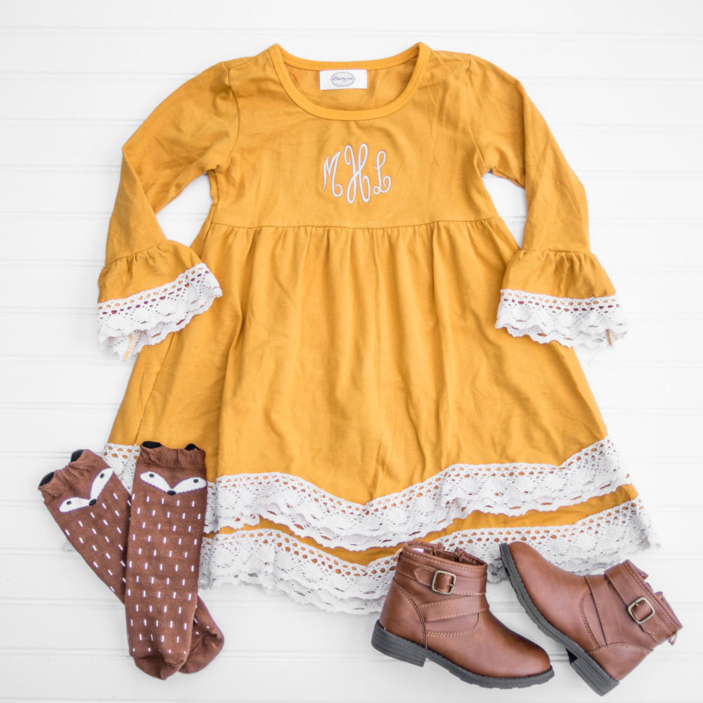 Toddler Monogrammed Lace Dress