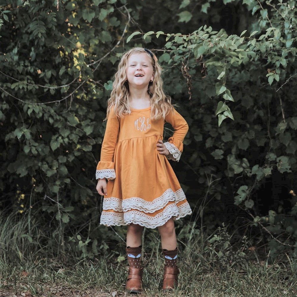 Toddler Monogrammed Lace Dress