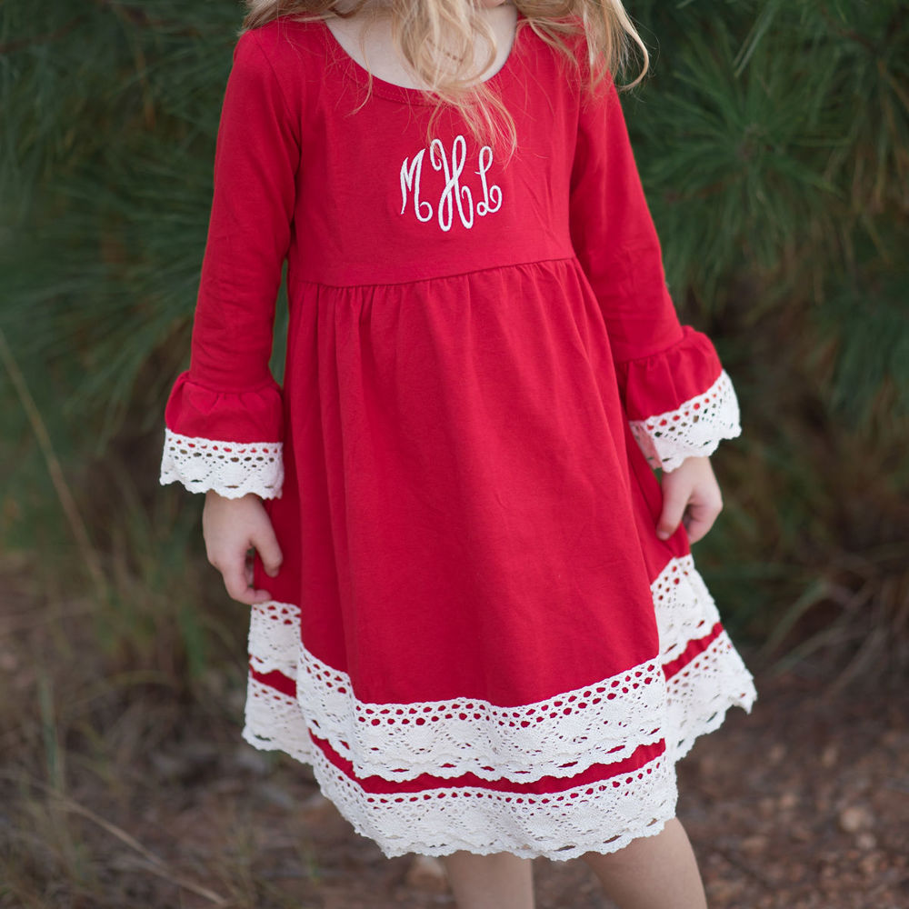 Toddler Monogrammed Lace Dress