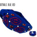 Footballs Blue Red Football Seed Bead Headband