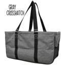 Gray Crosshatch Haul-It All Utility Tote