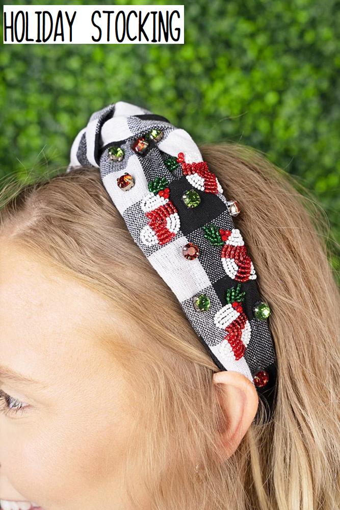 Holiday Seed Bead Headband