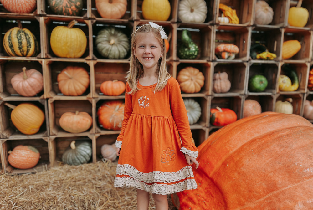 Toddler Monogrammed Turkey Dress