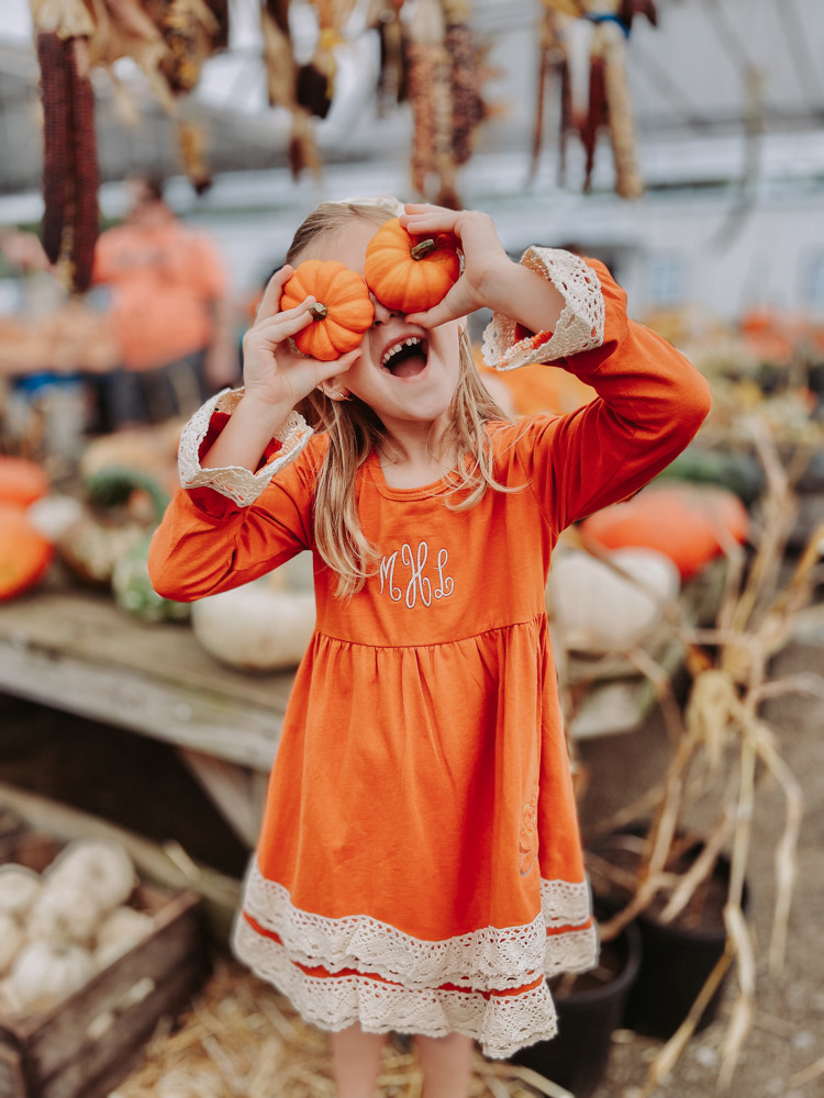 Toddler Monogrammed Turkey Dress