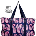 Navy Paisley Haul-It All Utility Tote