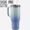 Seaside Ombre Glitter 40oz Tumbler