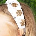 Snowflake White Gold Holiday Seed Bead Headband