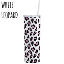 White Leopard 20oz Skinny Tumbler