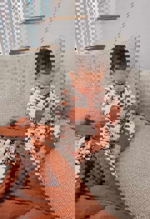 Football Print Quilted Bamboo Blanket - 1.0 Tog