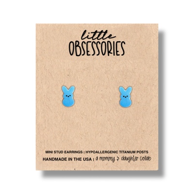 Easter Bunny Earrings (Blue)