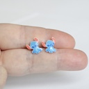  Kids Earrings | Blue Alien Stud Earrings